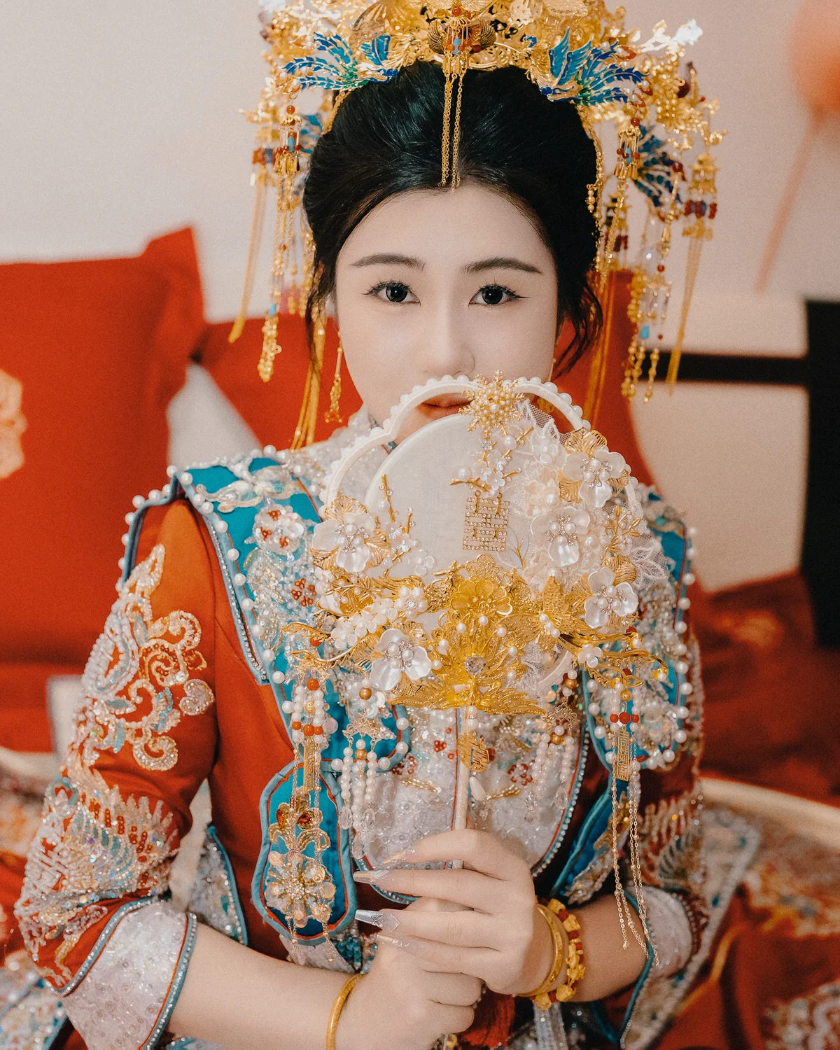 中式婚礼新娘人物肖像